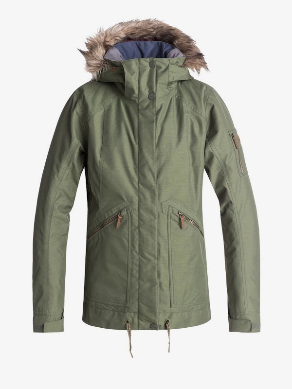 roxy, Meade - Veste de snow pour Femme, FOUR LEAF CLOVER (gph0) 0 Meade - Veste de snow pour Femme Vert ERJTJ03172 Roxy