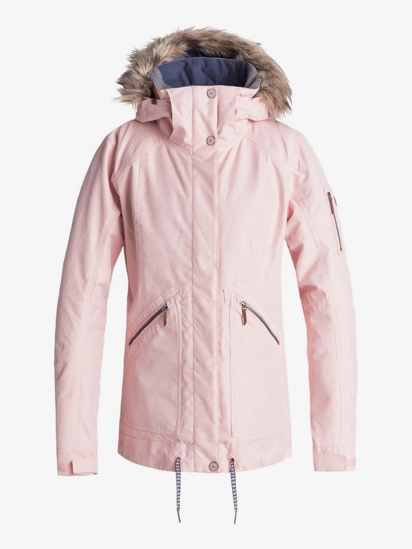 roxy, Meade - Veste de snow pour Femme, CORAL CLOUD (mfn0) 0 Meade - Veste de snow pour Femme Rose ERJTJ03172 Roxy