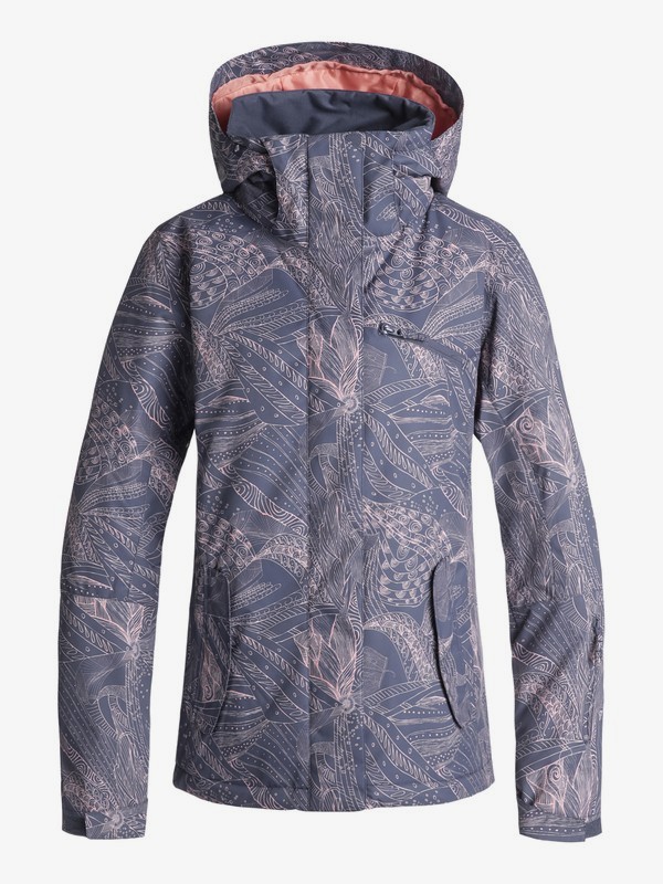 roxy, ROXY Jetty Snow Jacket, CROWN BLUE_QUEEN MOTIF (bqy9) 0 ROXY Jetty Snow Jacket ERJTJ03175 Roxy