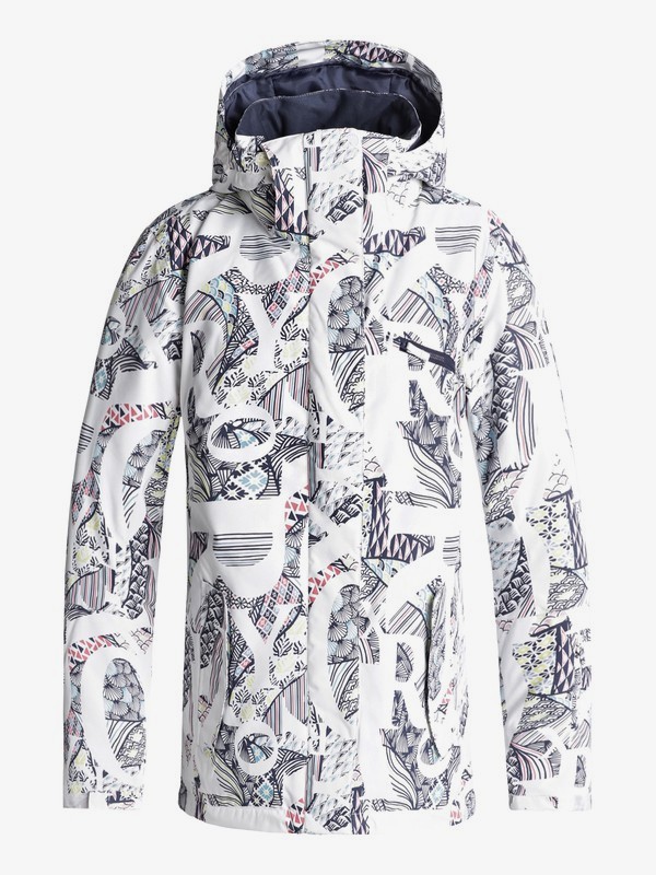 roxy, ROXY Jetty - Veste de snow pour Femme, BRIGHT WHITE_FREESPACE GIRL (wbb1) 0 ROXY Jetty - Veste de snow pour Femme Blanc ERJTJ03175 Roxy