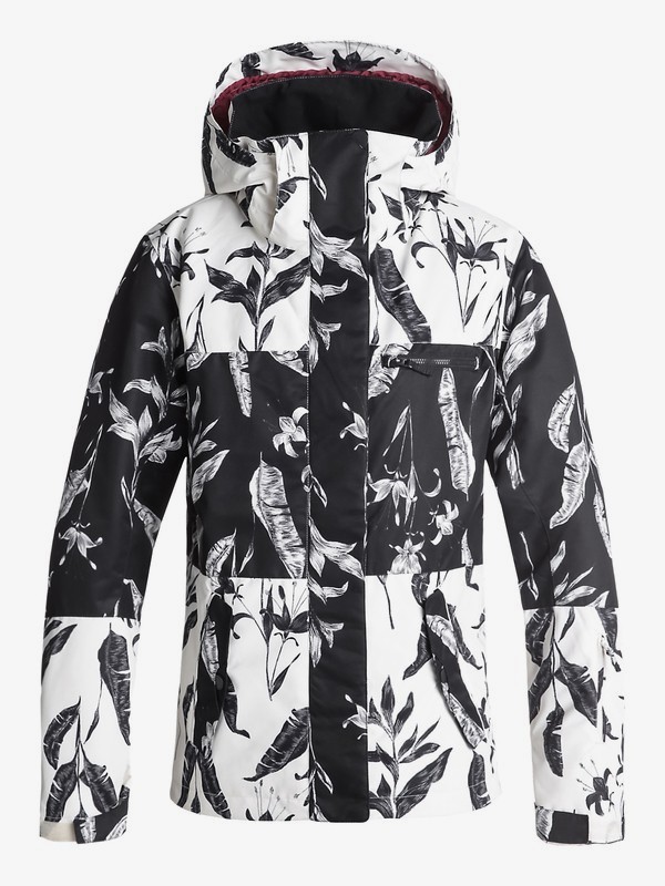 roxy, ROXY Jetty Block - Veste de snow pour Femme, TRUE BLACK_LOVE LETTER (kvj2) 0 ROXY Jetty Block - Veste de snow pour Femme Noir ERJTJ03176 Roxy