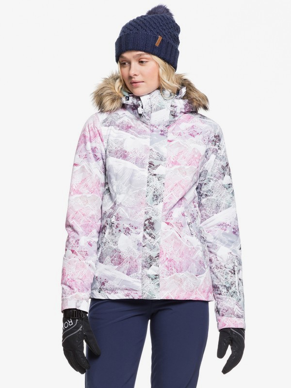 roxy, Jet Ski Snow Jacket, BRIGHT WHITE MYSTERIOUS VIEW (wbb2) 0 Jet Ski Snow Jacket White ERJTJ03205 Roxy