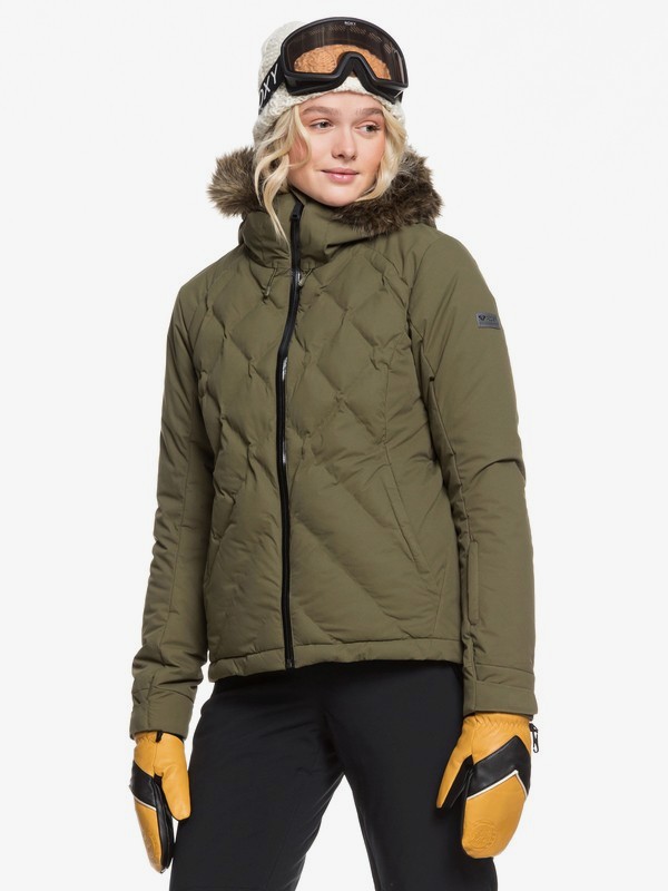 roxy, Breeze Snow Jacket, IVY GREEN (crb0) 0 Breeze Snow Jacket Brown ERJTJ03211 Roxy