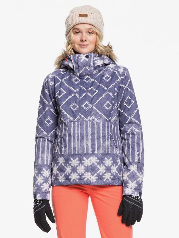 roxy, Jet Ski Snow Jacket, MID DENIM WAKE UP (bng3) 0 Jet Ski Snow Jacket Blue ERJTJ03222 Roxy