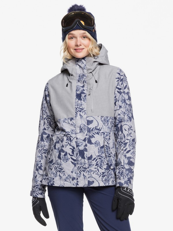 roxy, ROXY Jetty 3-in-1 Snow Jacket, HEATHER GREY BOTANICAL FLOWERS (sje1) 0 ROXY Jetty 3-in-1 Snow Jacket Grey ERJTJ03231 Roxy