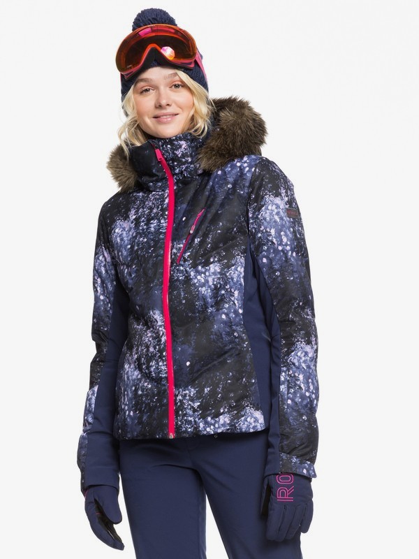 roxy, Snowstorm Plus Snow Jacket, MEDIEVAL BLUE SPARKLES (bte2) 0 Snowstorm Plus Snow Jacket Blue ERJTJ03240 Roxy