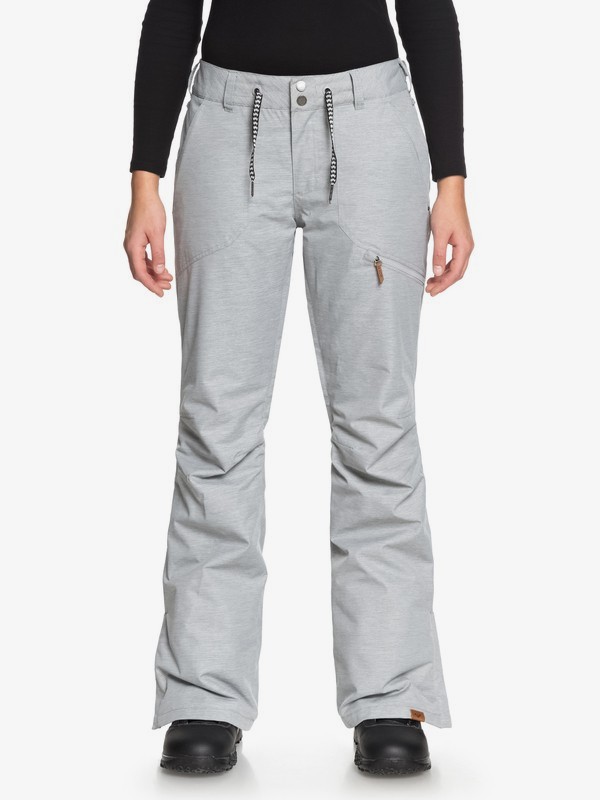 roxy, Nadia Snow Pants, WARM HEATHER GREY (sjeh) 0 Nadia Snow Pants Grey ERJTP03062 Roxy