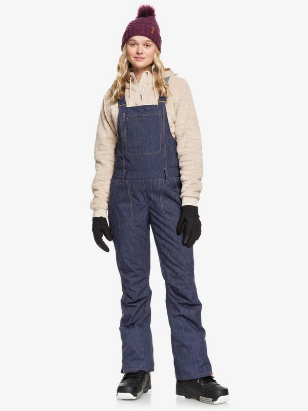 roxy, Rideout Snow Bib Pants, MID DENIM (bng0) 0 Rideout Snow Bib Pants Blue ERJTP03084 Roxy