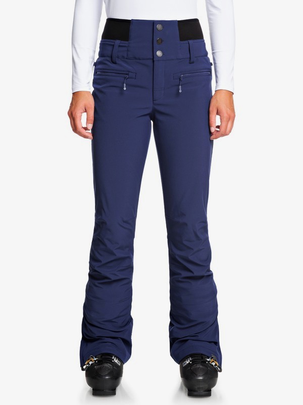 roxy, Rising High High Waist Snow Pants, MEDIEVAL BLUE (bte0) 0 Rising High High Waist Snow Pants Blue ERJTP03085 Roxy
