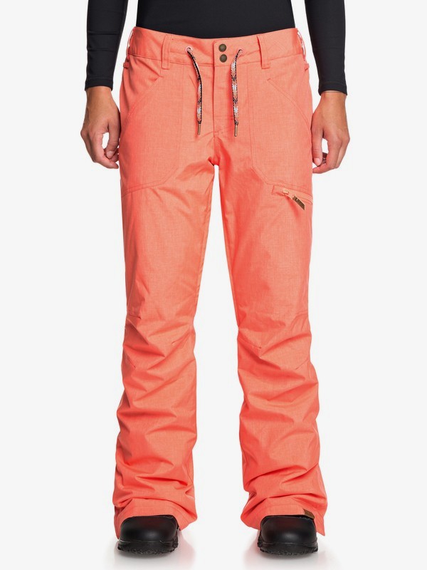 roxy, Nadia Snow Pants, LIVING CORAL (mjl0) 0 Nadia Snow Pants Pink ERJTP03087 Roxy