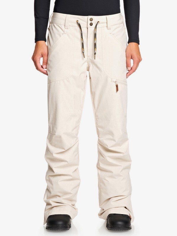 roxy, Nadia Snow Pants, OYSTER GRAY (tfn0) 0 Nadia Snow Pants Beige ERJTP03087 Roxy