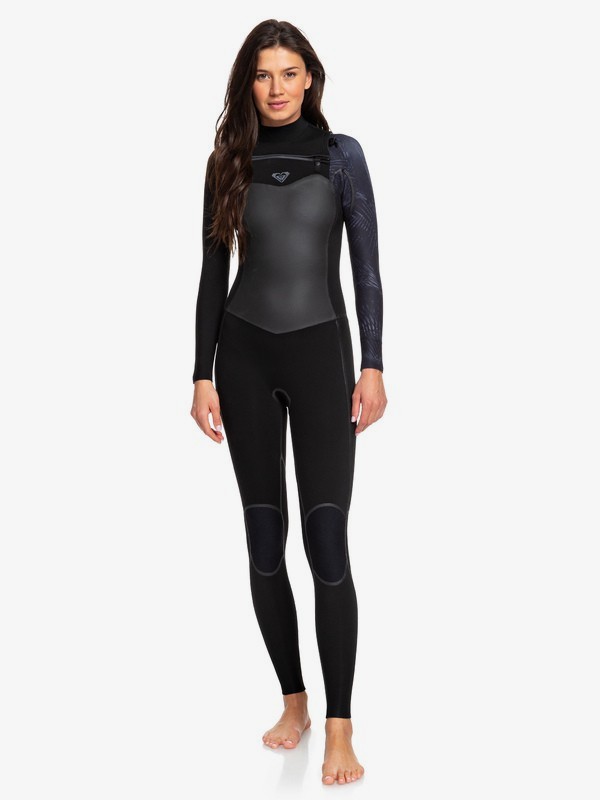 roxy, 3/2mm Syncro Plus Chest Zip Wetsuit, BLACK/ GUN METAL (xkgk) 0 3/2mm Syncro Plus Chest Zip Wetsuit ERJW103026 Roxy