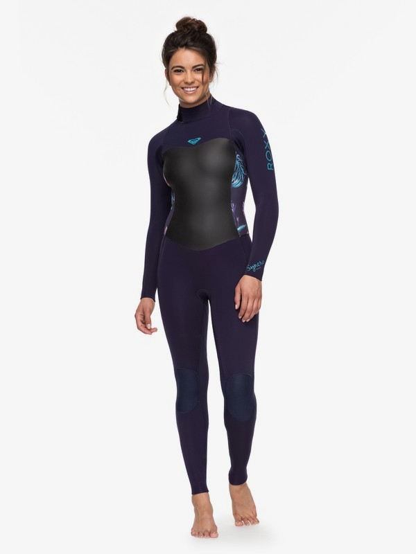 roxy, 4/3mm Syncro Series Back Zip GBS Wetsuit, BLUE RIBBON (bsn0) 0 4/3mm Syncro Series Back Zip GBS Wetsuit Blue ERJW103027 Roxy