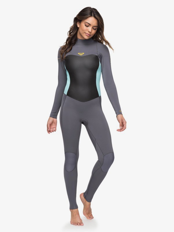 roxy, 4/3mm Syncro Series Back Zip GBS Wetsuit, DEEP GREY/GLICER BLUE (xggb) 0 4/3mm Syncro Series Back Zip GBS Wetsuit Green ERJW103027 Roxy