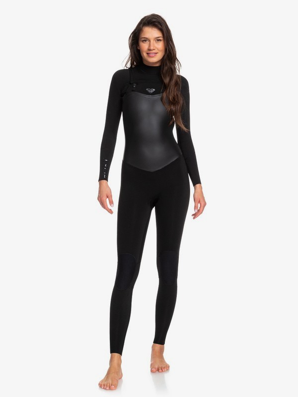 roxy, 3/2mm Satin Chest Zip Wetsuit, BLACK (kvj0) 0 3/2mm Satin Chest Zip Wetsuit Black ERJW103037 Roxy