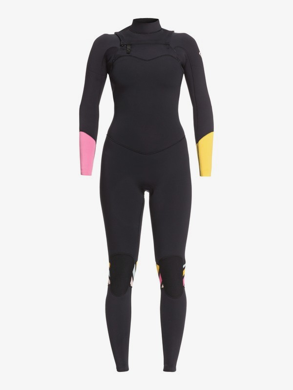 roxy, 3/2mm POP Surf - Combinaison zip poitrine pour Femme, BLACK (kvj0) 0 3/2mm POP Surf - Combinaison zip poitrine pour Femme Noir ERJW103047 Roxy