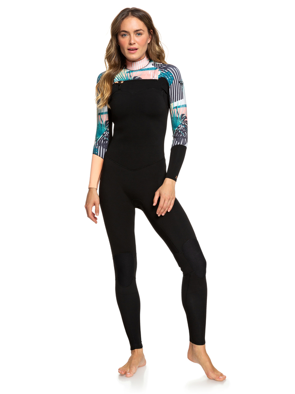 roxy, 3/2mm POP Surf Chest Zip Wetsuit for Women, BLACK (kvd0) 0 3/2mm POP Surf Chest Zip Wetsuit for Women Black ERJW103047 Roxy