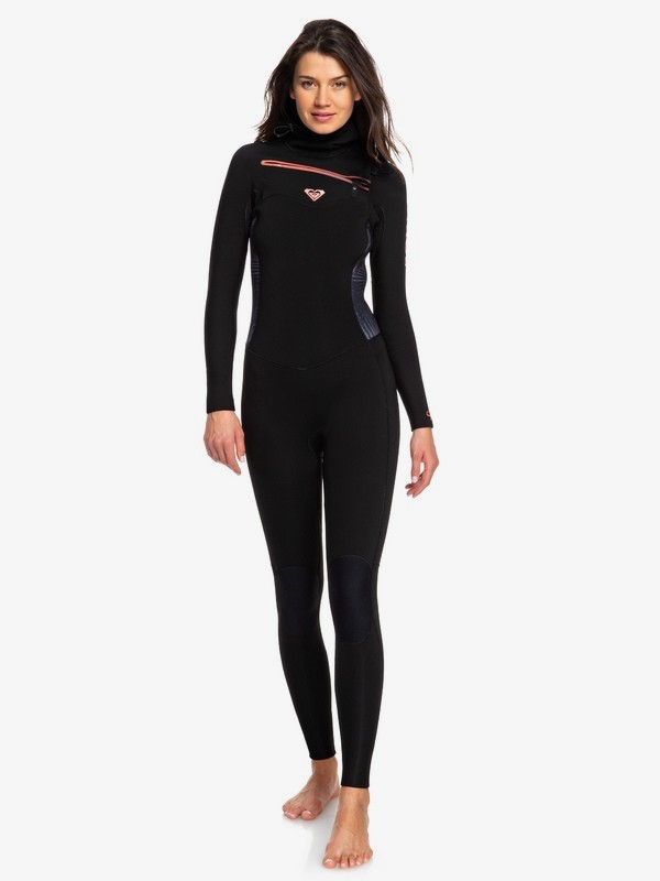 roxy, 5/4/3mm Syncro Series Hooded Chest Zip GBS Wetsuit, BLACK/ GUN METAL (xkgk) 0 5/4/3mm Syncro Series Hooded Chest Zip GBS Wetsuit ERJW203004 Roxy