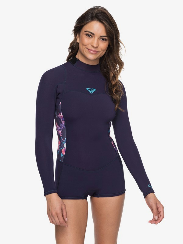 roxy, 2/2mm Syncro Series Long Sleeve Back Zip FLT Springsuit, BLUE RIBBON (bsn0) 0 2/2mm Syncro Series Long Sleeve Back Zip FLT Springsuit Blue ERJW403014 Roxy