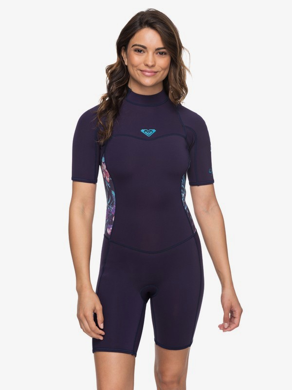 roxy, 2/2mm Syncro Series Short Sleeve Back Zip FLT Springsuit, BLUE RIBBON (bsn0) 0 2/2mm Syncro Series Short Sleeve Back Zip FLT Springsuit Blue ERJW503007 Roxy