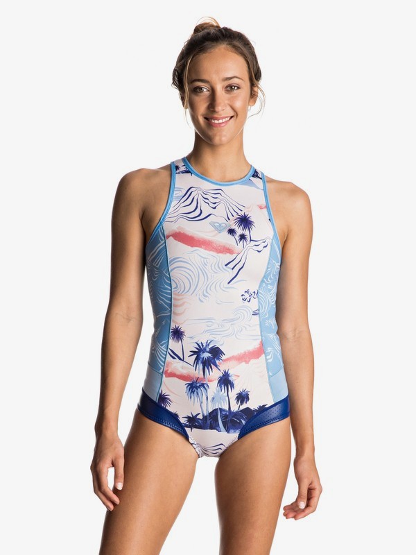 roxy, 1mm Pop Surf Short John Back Zip Springsuit, PALE DOGWOOD (nds0) 0 1mm Pop Surf Short John Back Zip Springsuit ERJW603012 Roxy