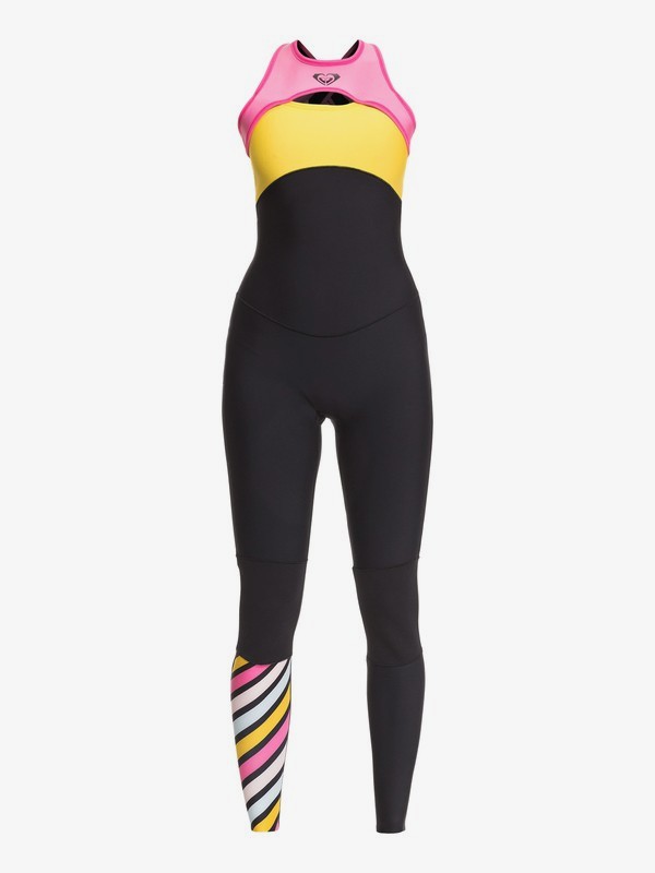 roxy, 1.5mm POP Surf - Springsuit Short John pour Femme, BLACK (kvj0) 0 1.5mm POP Surf - Springsuit Short John pour Femme Noir ERJW703001 Roxy