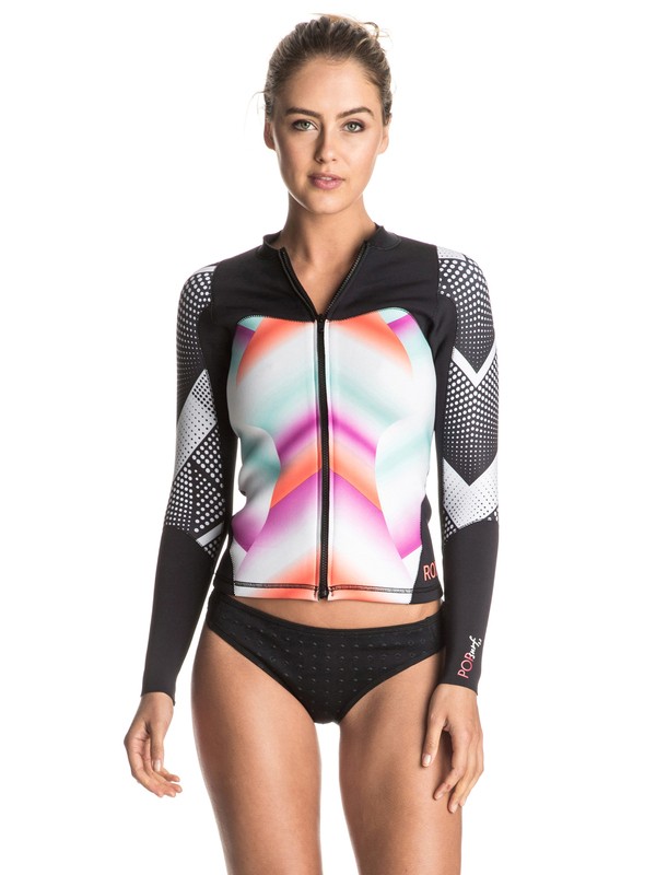 roxy, Pop Surf 2mm - Top De Neopreno De Manga Larga De Cremallera Frontal, POP SURF OCEAN SPRAY GRANATINA (mlr6) 0 Pop Surf 2mm - Top De Neopreno De Manga Larga De Cremallera Frontal Rosa ERJW803002 Roxy