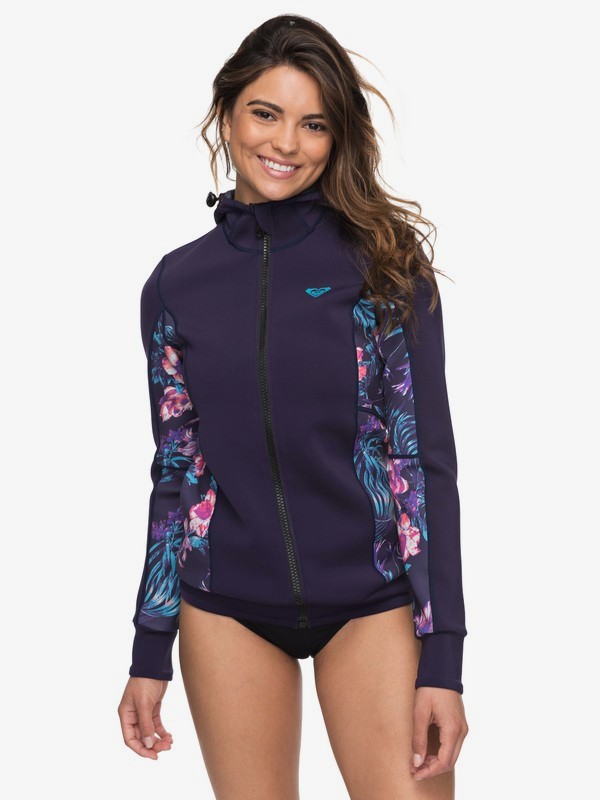 roxy, 1mm Syncro - Neoprenanzugjacke mit Reißverschluss vorne und Kapuze für Frauen, BLUE RIBBON (bsn0) 0 1mm Syncro - Neoprenanzugjacke mit Reißverschluss vorne und Kapuze für Frauen Blau ERJW803013 Roxy