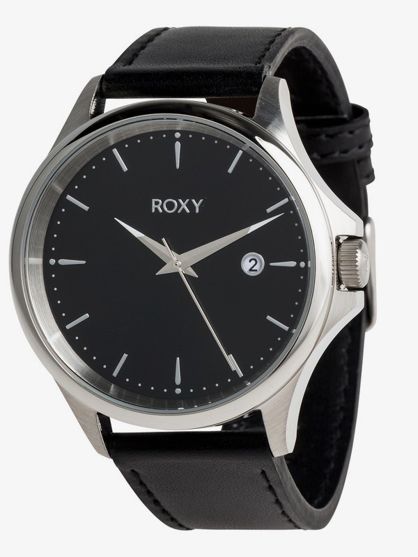 roxy, Messenger Leather - Montre analogique pour Femme, SILVER (sja0) 0 Messenger Leather - Montre analogique pour Femme Gris ERJWA03022 Roxy