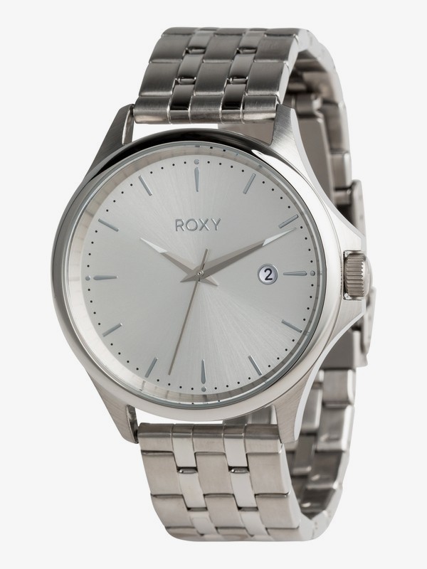 roxy, Messenger Metal - Montre analogique pour Femme, SILVER (sja0) 0 Messenger Metal - Montre analogique pour Femme Gris ERJWA03023 Roxy