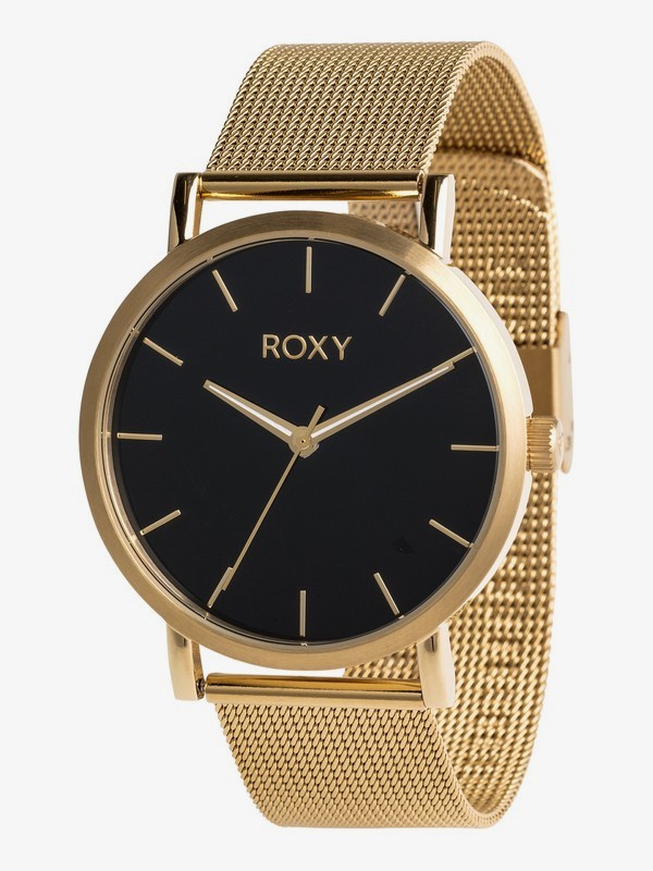 roxy, Maya Mesh Band - Montre analogique pour Femme, GOLDEN (ykk0) 0 Maya Mesh Band - Montre analogique pour Femme Jaune ERJWA03024 Roxy