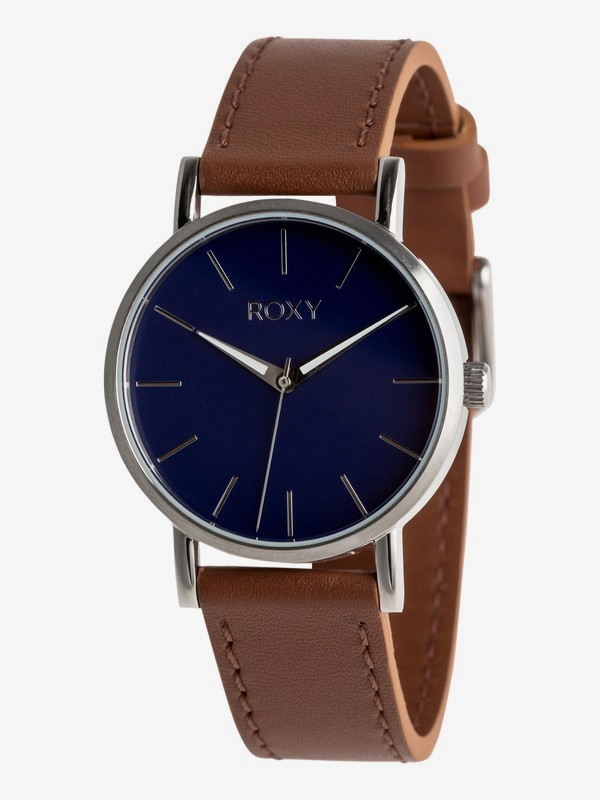 roxy, Maya S Leather - Analoge Uhr für Frauen, SILVER/ NAVY/ BROWN (xsbc) 0 Maya S Leather - Analoge Uhr für Frauen Grau ERJWA03027 Roxy