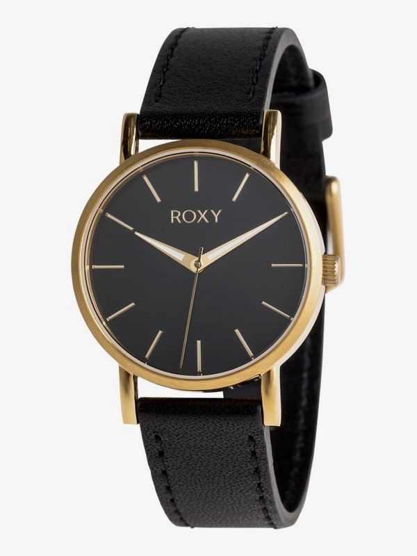 roxy, Maya S Leather - Analoge Uhr für Frauen, YELLOW GOLD/ BLACK/ BLACK (xykk) 0 Maya S Leather - Analoge Uhr für Frauen Gelb ERJWA03027 Roxy