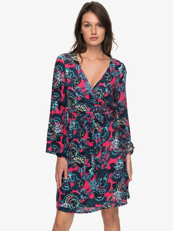 roxy, Small Hours - Robe portefeuille pour Femme, ROUGE RED MAHNA MAHNA (mlj5) 0 Small Hours - Robe portefeuille pour Femme Rose ERJWD03202 Roxy