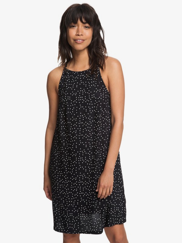 roxy, City Shield Strappy Dress, TRUE BLACK DOTS FOR DAYS (kvj8) 0 City Shield Strappy Dress Black ERJWD03244 Roxy