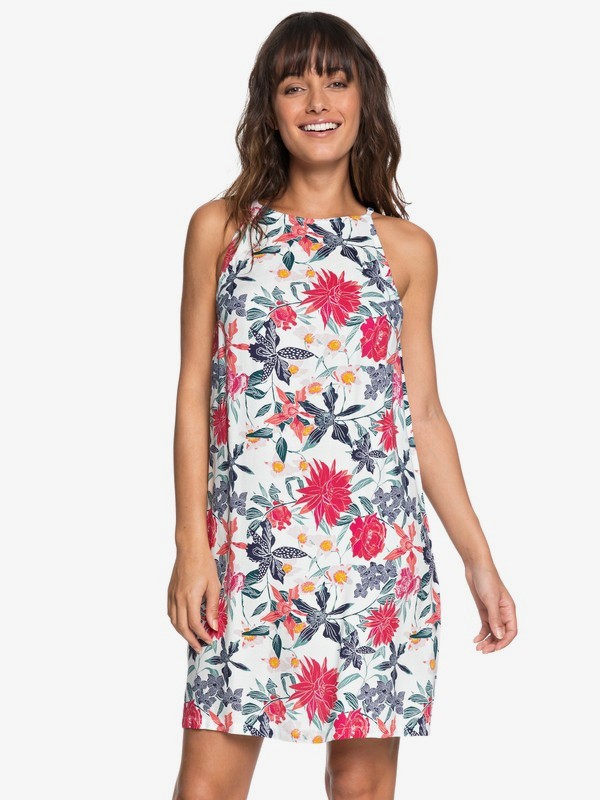 roxy, City Shield Strappy Dress, MARSHMALLOW TALLOWS (xwmm) 0 City Shield Strappy Dress White ERJWD03244 Roxy