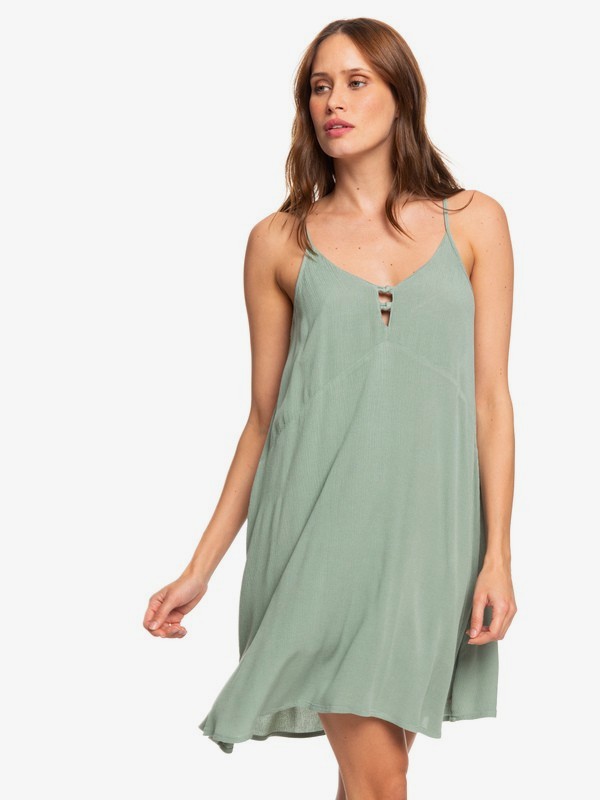 roxy, Full Bloom Strappy Dress, LILY PAD (gjn0) 0 Full Bloom Strappy Dress Green ERJWD03246 Roxy