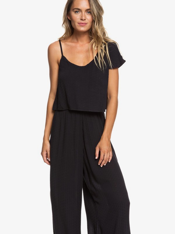 roxy, Komodo Exploring Cold Shoulder Culotte Jumpsuit, TRUE BLACK (kvj0) 0 Komodo Exploring Cold Shoulder Culotte Jumpsuit ERJWD03279 Roxy