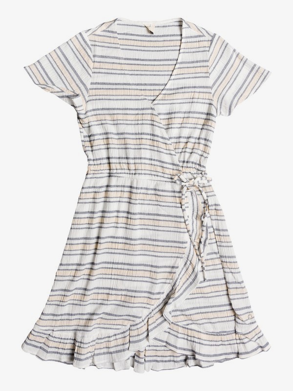 roxy, Sun Dreamer Season Short Sleeve Wrap Dress, DRESS BLUE LONG DAY HORIZ (btk8) 0 Sun Dreamer Season Short Sleeve Wrap Dress Blue ERJWD03333 Roxy