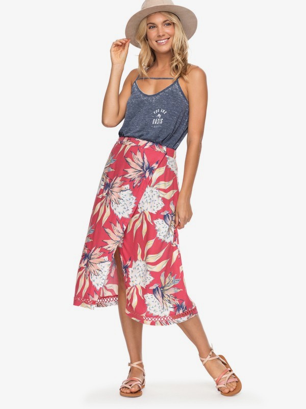 roxy, Endless Valley Midi Skirt, HOLLY BERRY HOUSE OF THE SUN (mmt8) 0 Endless Valley Midi Skirt Pink ERJWK03037 Roxy