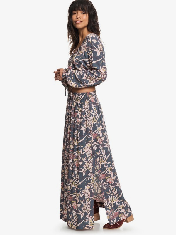 roxy, Last Forever Maxi Skirt, TURBULENCE PENDULUM (kym6) 0 Last Forever Maxi Skirt Black ERJWK03043 Roxy