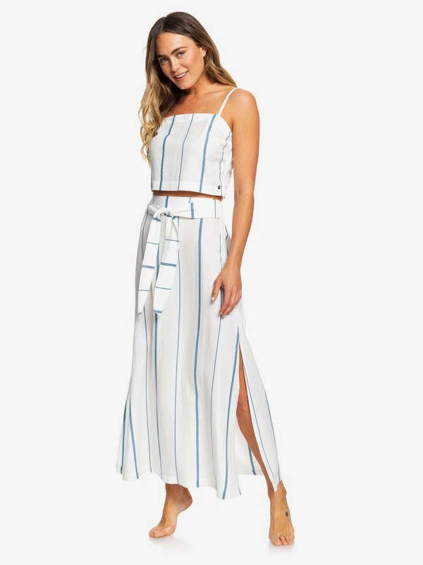 roxy, Island Evasion Maxi Skirt, SNOW WHITE THIN BOLD STRIPES (wbk4) 0 Island Evasion Maxi Skirt White ERJWK03070 Roxy