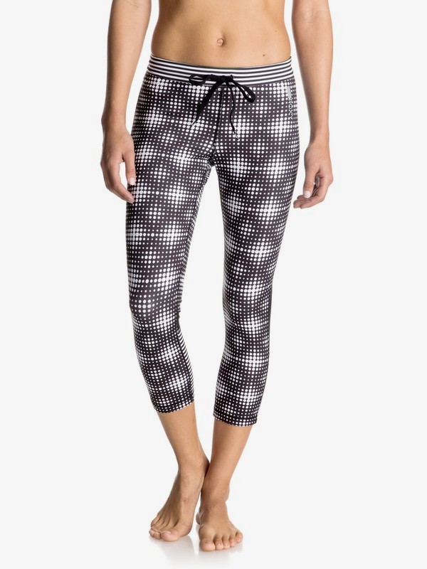 roxy, Stay On - Pantalones Capri, ANTHRACITE OPTICITY (kvj7) 0 Stay On - Pantalones Capri Negro ERJWP03002 Roxy