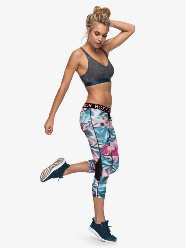 roxy, Stay On - Legging de sport 3/4 pour Femme, PALE DOGWOOD CUBAN CORN (nds6) 0 Stay On - Legging de sport 3/4 pour Femme Orange ERJWP03011 Roxy
