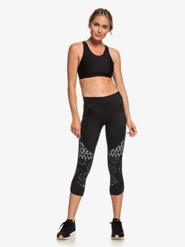 roxy, Sandy Vocation - UPF 50 Capri Workout Leggings for Women, TRUE BLACK (kvj0) 0 Sandy Vocation - UPF 50 Capri Workout Leggings for Women Black ERJWP03021 Roxy