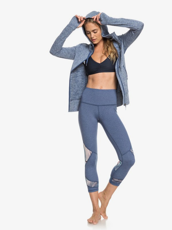 roxy, Diamond Hunter - Legging de sport 3/4 pour Femme, TRUE NAVY (bpz0) 0 Diamond Hunter - Legging de sport 3/4 pour Femme Bleu ERJWP03022 Roxy