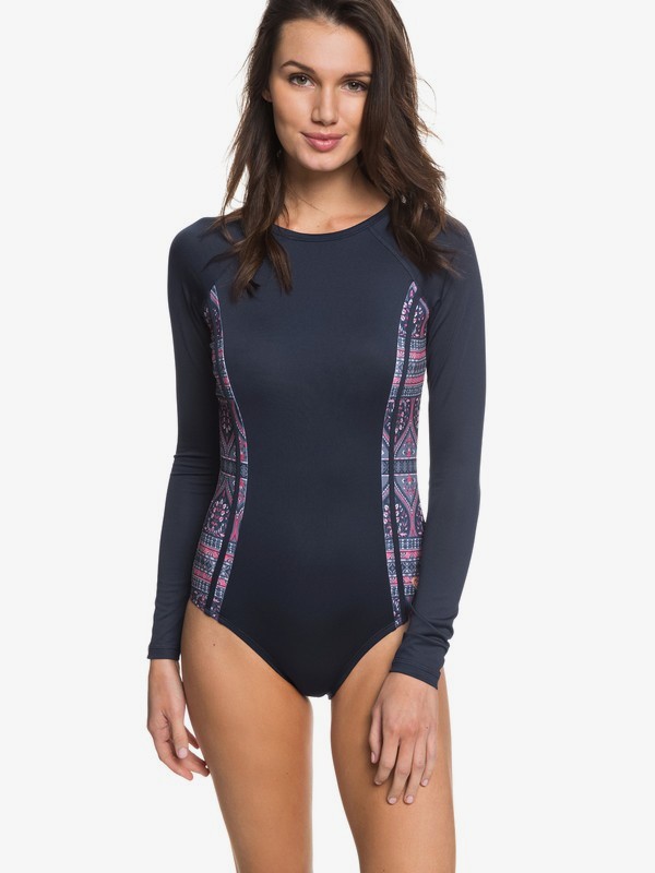 roxy, Aloha ROXY - Maillot une pièce à manches longues pour Femme, CHINA BLUE NEW MAIDEN SWIM (bnd5) 0 Aloha ROXY - Maillot une pièce à manches longues pour Femme Bleu ERJWR03205 Roxy