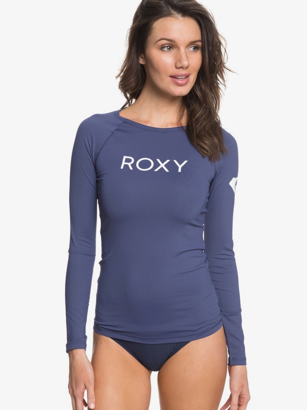 roxy, ROXY Surf Long Sleeve UPF 50 Rashguard, DEEP COBALT (bre0) 0 ROXY Surf Long Sleeve UPF 50 Rashguard ERJWR03217 Roxy