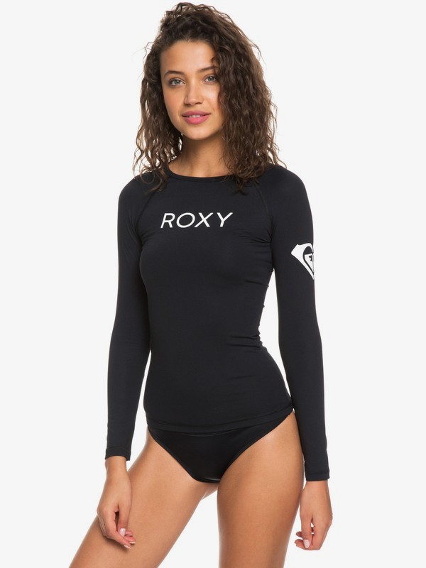 roxy, ROXY Surf Long Sleeve UPF 50 Rashguard, ANTHRACITE (kvj0) 0 ROXY Surf Long Sleeve UPF 50 Rashguard Black ERJWR03217 Roxy