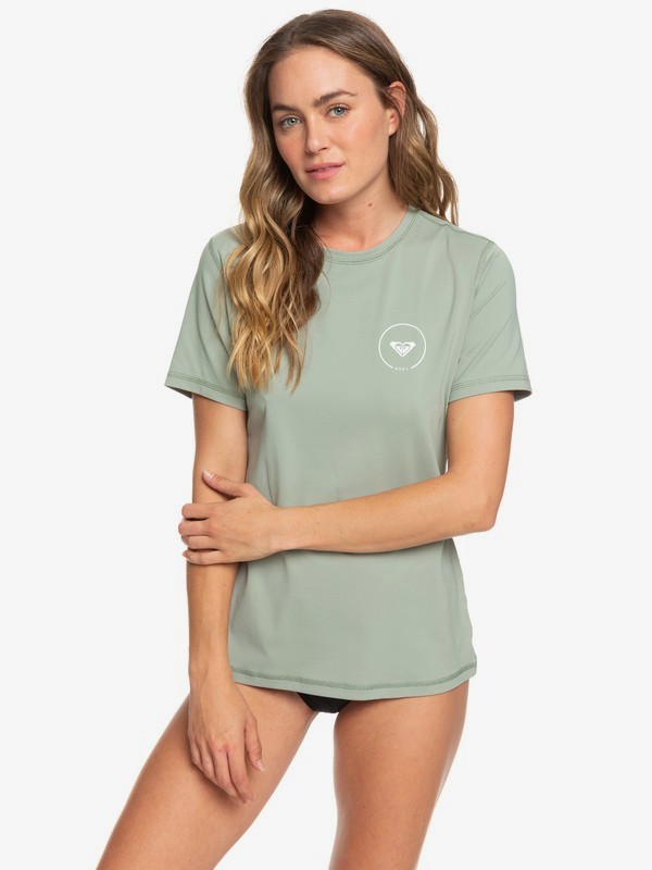 roxy, Enjoy Waves Short Sleeve UPF 50 Rash Guard, LILY PAD (gjn0) 0 Enjoy Waves Short Sleeve UPF 50 Rash Guard Green ERJWR03254 Roxy